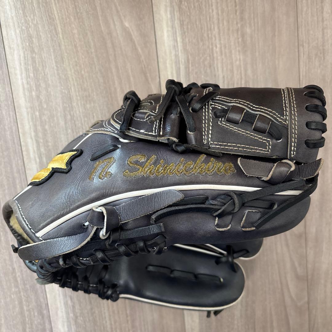 SSK オーダー軟式グローブ 投手用 ネイビー 刺繍あり