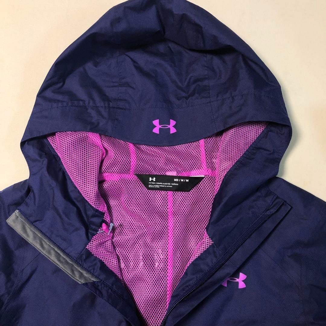 アンダーアーマー◆ジップアップ ストーム 撥水 パーカー ネイビー Mサイズ