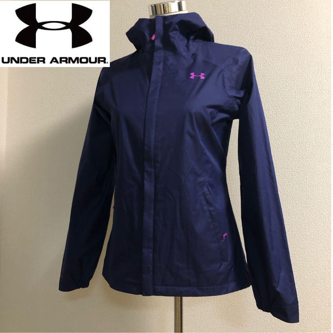 アンダーアーマー◆ジップアップ ストーム 撥水 パーカー ネイビー Mサイズ