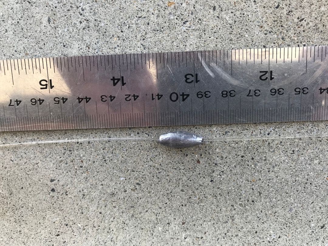 トローリング#ビシ鉛 強力ナイロン50号50m鉛1匁250個1100g