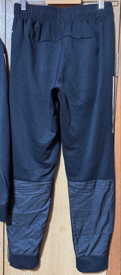 adidas ジャージ上下セット 黒 Mサイズ セットアップ フード パーカー