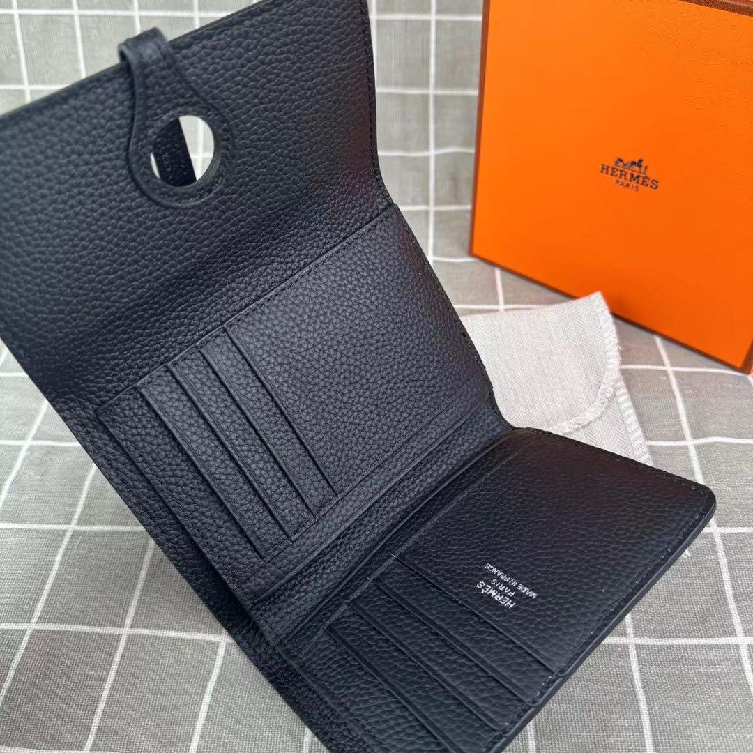 HERMES ノベルティ エルメス 財布 三つ折り財布 ブラック