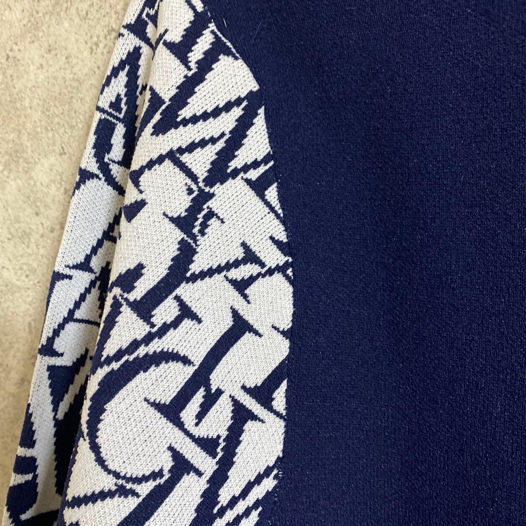 キャロウェイ　ロゴパターンニットセーター ネイビー/ホワイト　L 石川遼タイプ